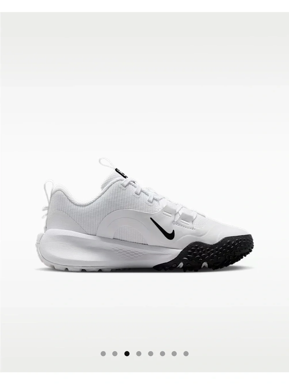 Nike Kids White and Black Trail-Style Sneakers